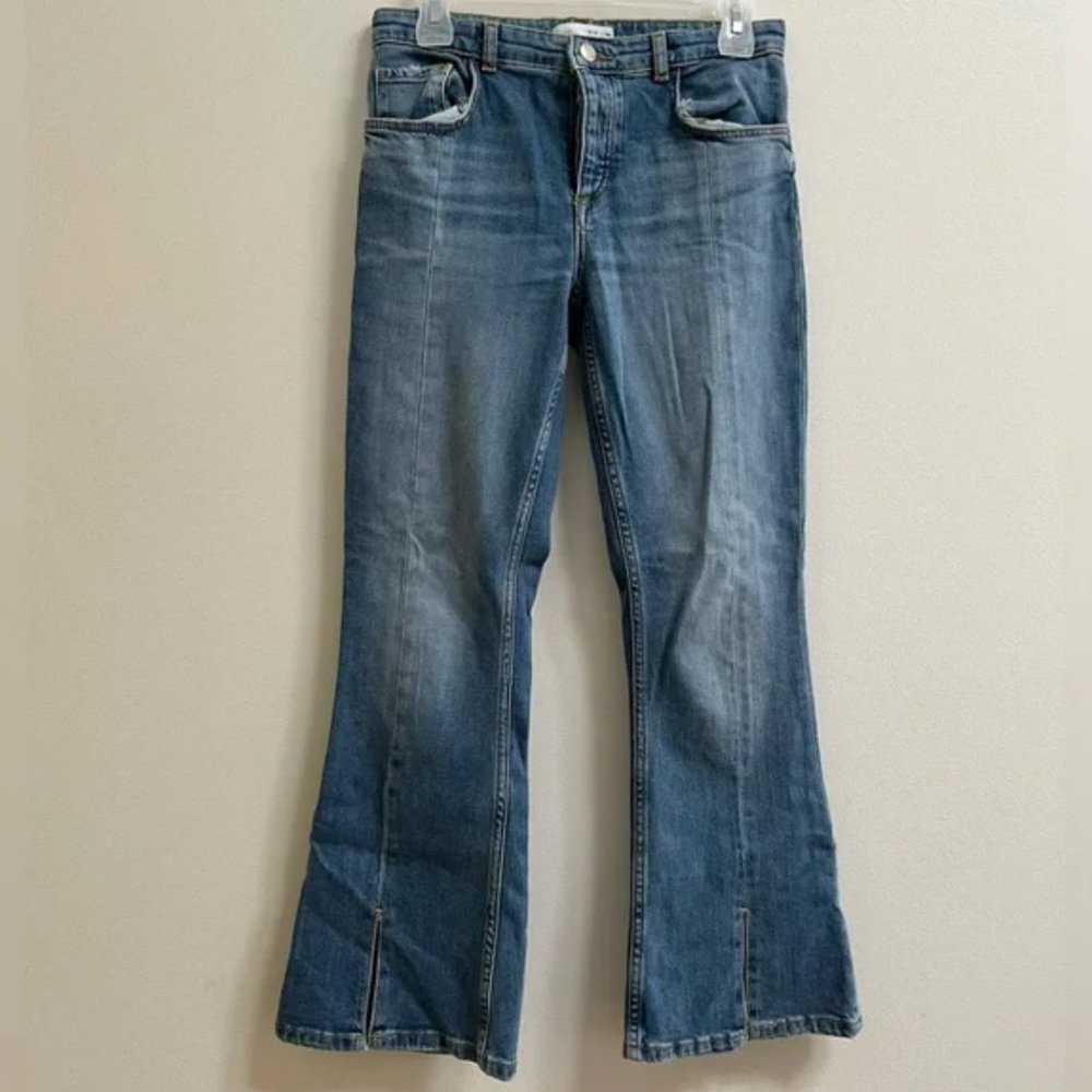 Zara Girls Split Hem Kick Flare Jeans 13-14